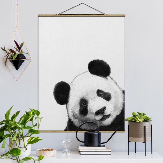 Riproduzioni Illustrazione - Panda Disegno in bianco e nero