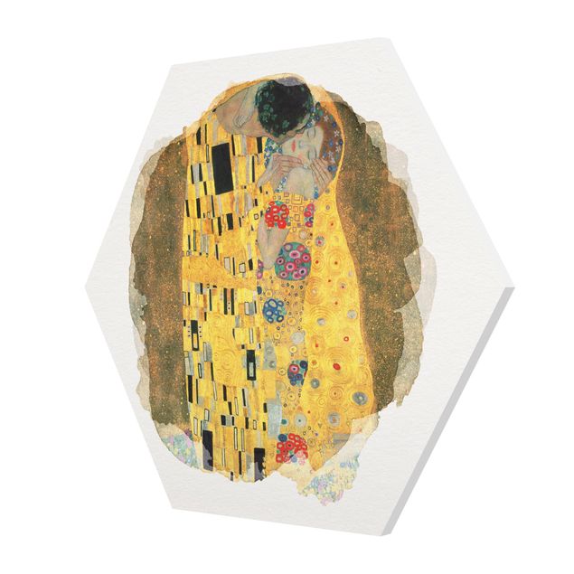 Ritratto quadro Acquerelli - Gustav Klimt - Il bacio