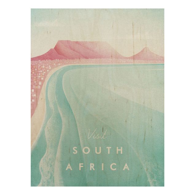 Quadri in legno con paesaggio Poster di viaggio - Sudafrica