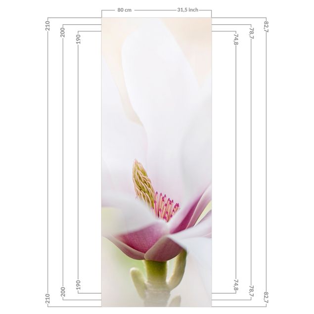 Rivestimento per doccia - Delicata fioritura di magnolia