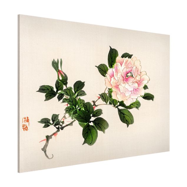 Lavagne magnetiche con fiori Disegno vintage asiatico Rosa Rosa