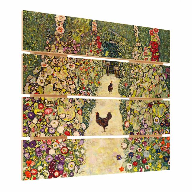 Quadri Klimt Gustav Klimt - Sentiero del giardino con galline