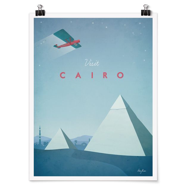 Quadri blu Poster di viaggio - Il Cairo