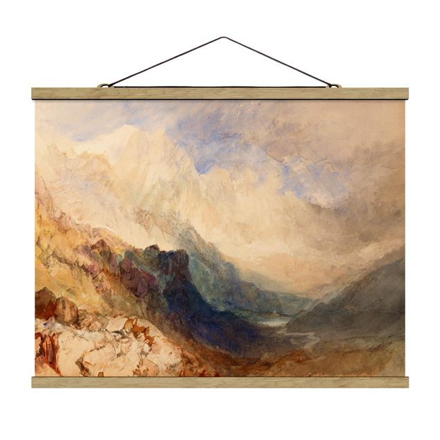 Stile artistico William Turner - Veduta lungo una valle alpina, forse la Val d'Aosta