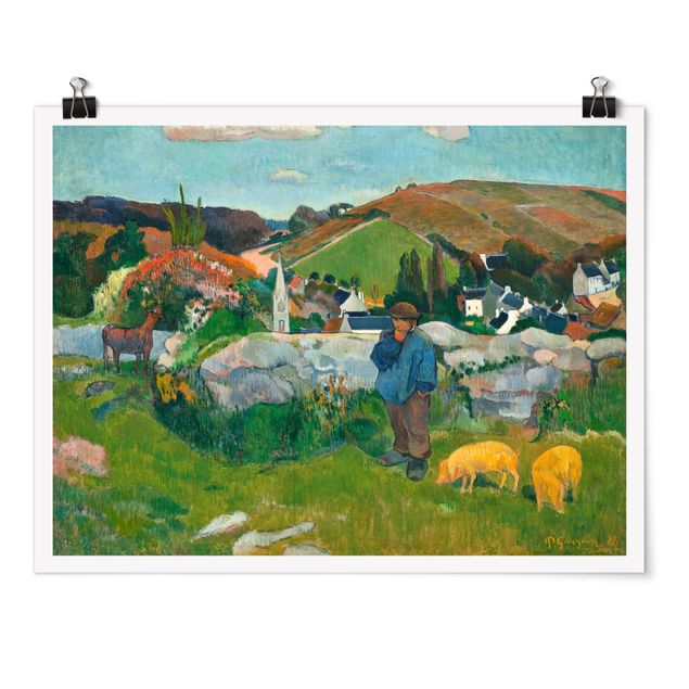 Quadri Impressionismo Paul Gauguin - Il guardiano di porci