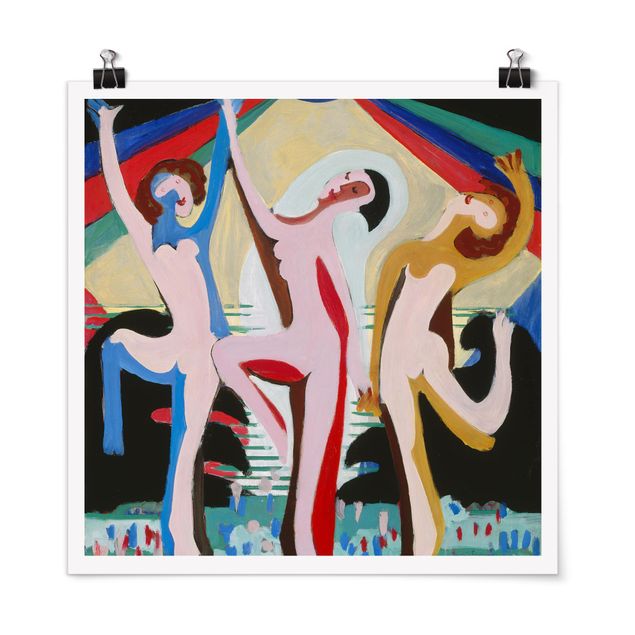 Quadri moderni per arredamento Ernst Ludwig Kirchner - Danza a colori