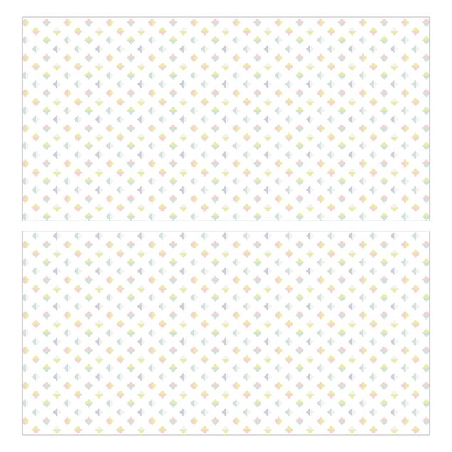 Carta adesiva per mobili IKEA Malm Cassettiera 2xCassetti - Pastel Triangles