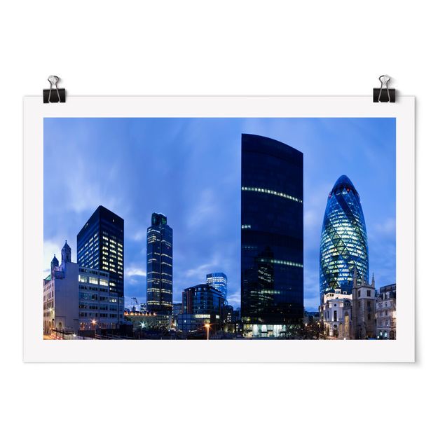 Poster architettura Londra distretto finanziario