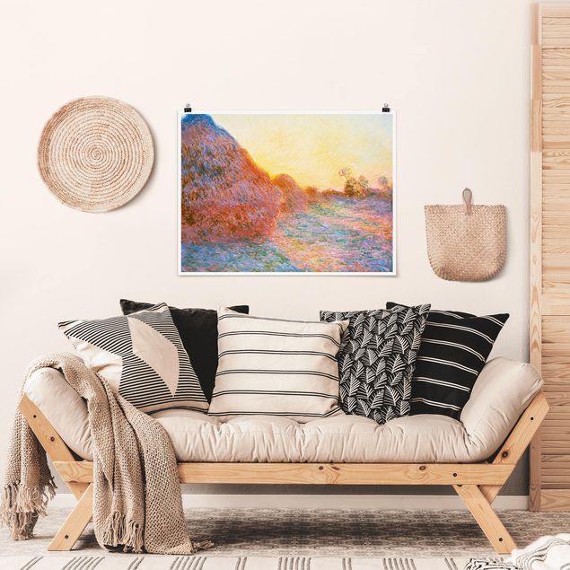 Stile di pittura Claude Monet - Un pagliaio alla luce del sole