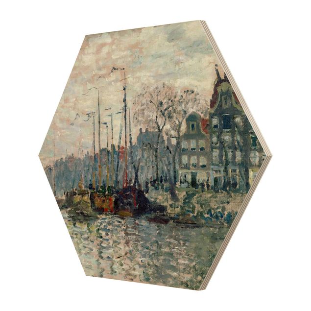 Stampe Claude Monet - Veduta di Prins Hendrikkade e Kromme Waal ad Amsterdam