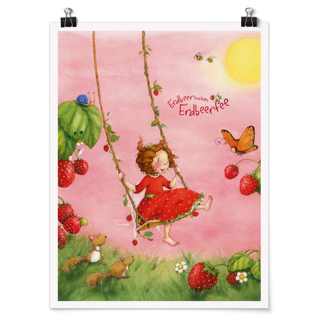 Quadri rosa The Strawberry Fairy - L'altalena dell'albero