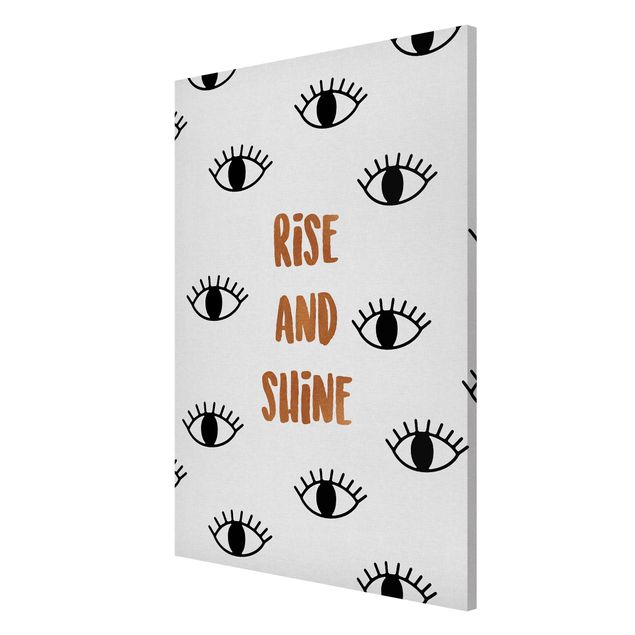 Riproduzione quadri famosi Citazione della camera da letto - Rise & Shine