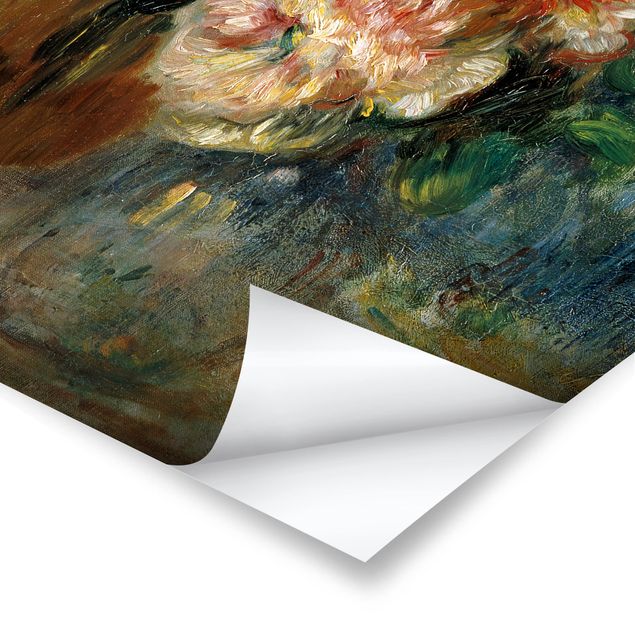 Quadro verde Auguste Renoir - Vaso di peonie