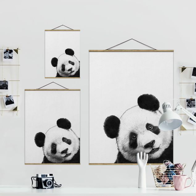 Riproduzione quadri famosi Illustrazione - Panda Disegno in bianco e nero