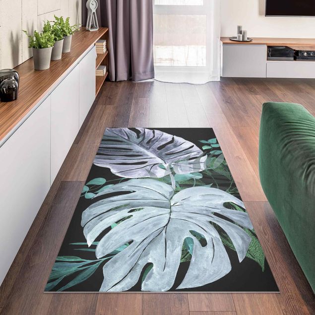 tappeti da esterno Composizione tropicale di colori ad acquerello