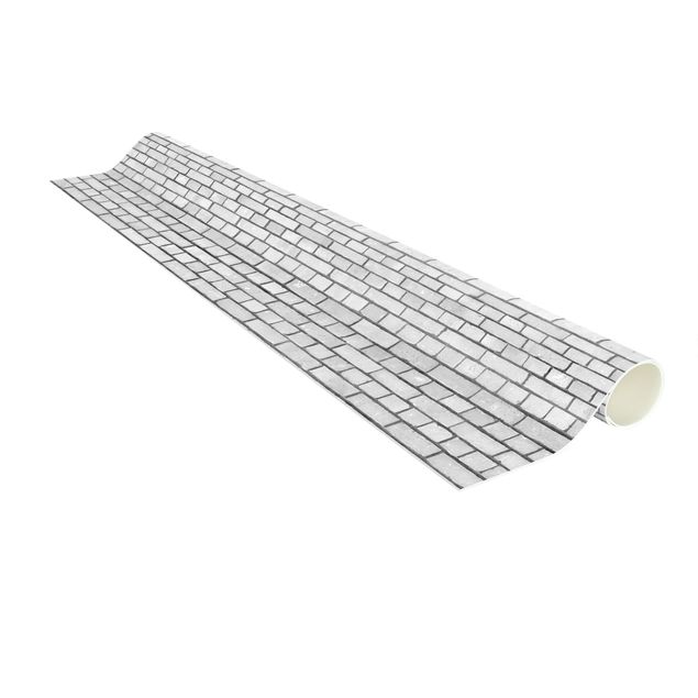 tappeto moderno Muro di mattoni bianco