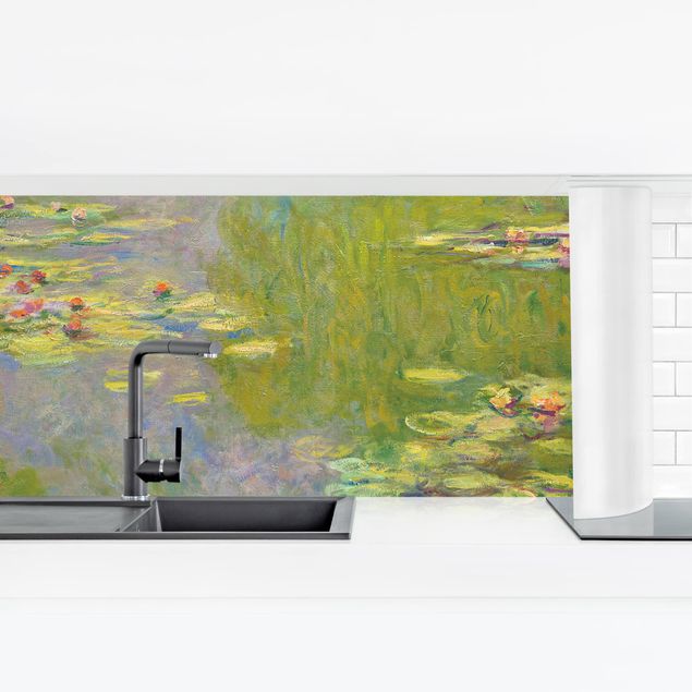 Rivestimenti per cucina con fiori Claude Monet - Ninfee verdi