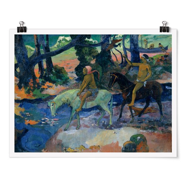 Quadri moderni per arredamento Paul Gauguin - La fuga, il guado