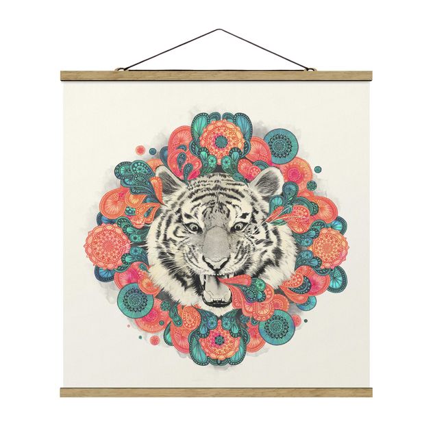 Quadri con disegni Illustrazione - Tigre Disegno Mandala Paisley