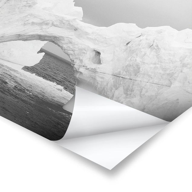 Quadri bianco e nero Iceberg antartico II