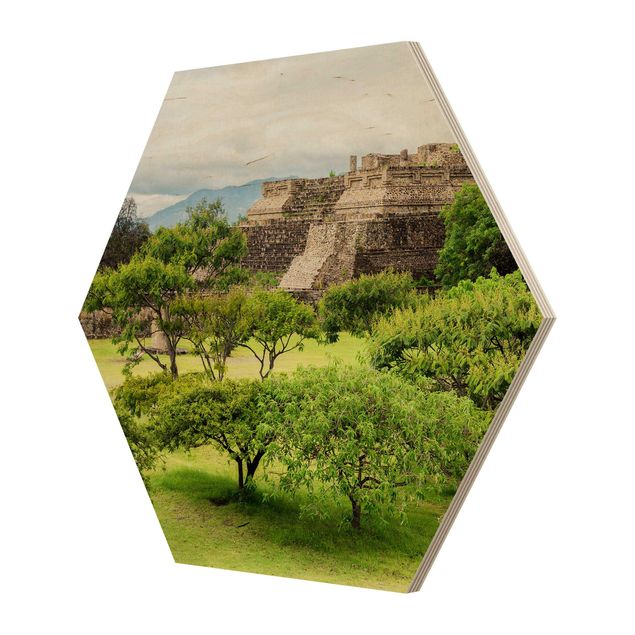 Esagono in legno - Piramide di Monte Alban