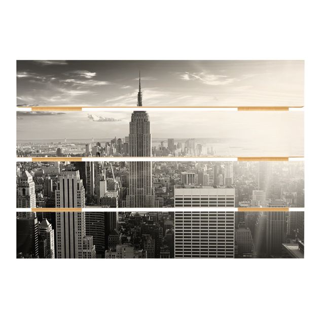 Stampa su legno - skyline di Manhattan - Orizzontale 2:3