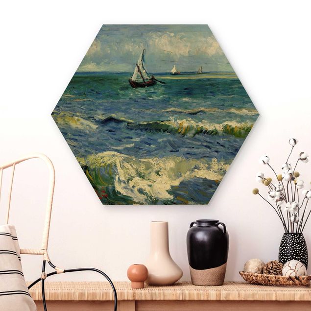 Quadri Impressionismo Vincent Van Gogh - Paesaggio marino vicino a Les Saintes-Maries-De-La-Mer