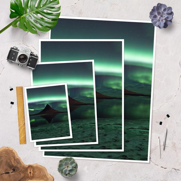 Stampe poster L'aurora boreale in Islanda