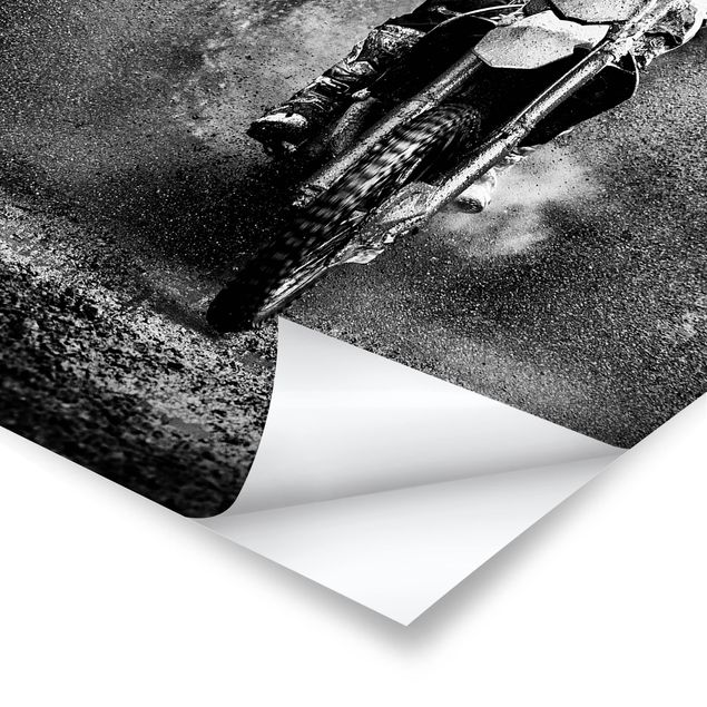 Poster Motocross nel fango