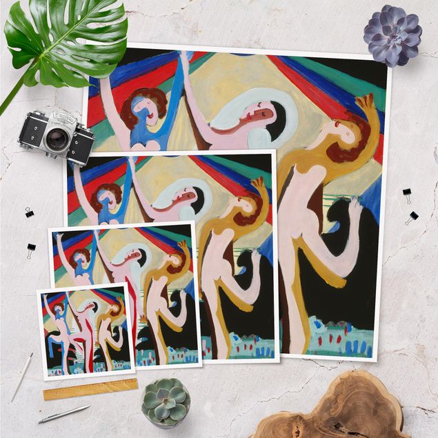 Quadri stampe Ernst Ludwig Kirchner - Danza a colori