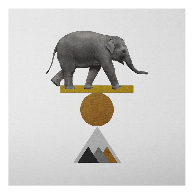 Quadro moderno Arte dell'equilibrio - Elefante