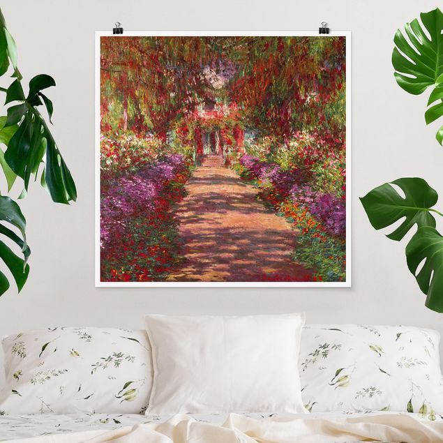 Quadro paesaggio Claude Monet - Sentiero nel giardino di Monet a Giverny