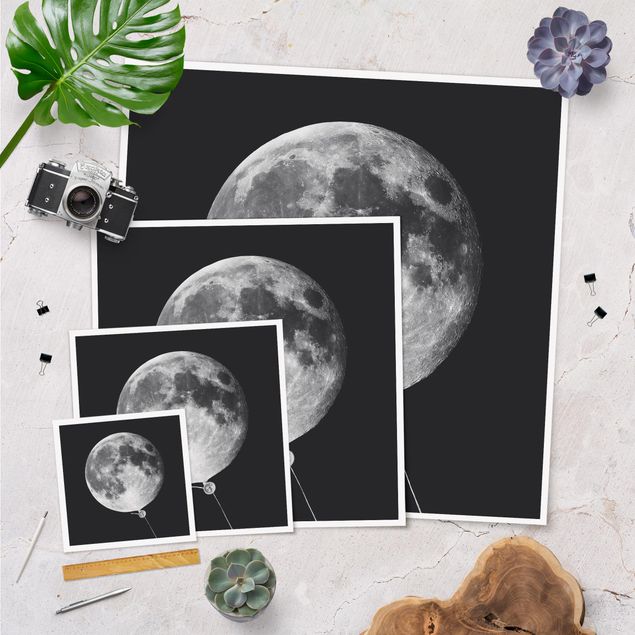 Stampe Palloncino con luna
