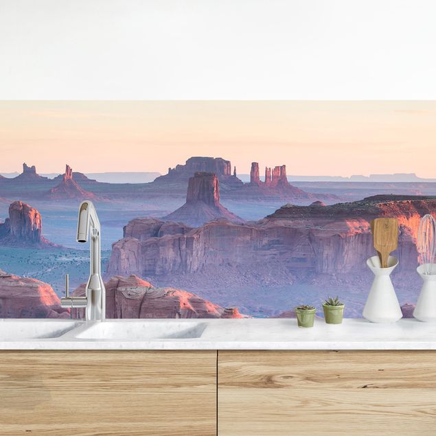 Rivestimenti per cucina con paesaggio Alba in Arizona