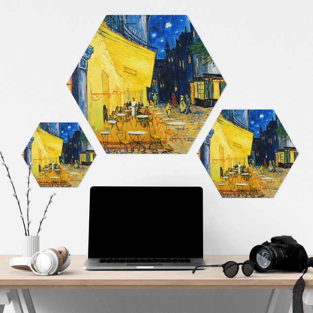 Quadri gialli Vincent van Gogh - Terrazza di un caffè di notte