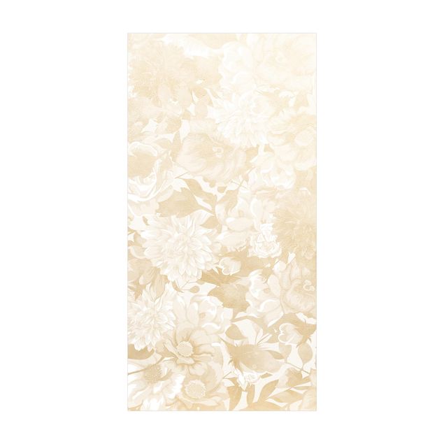 beige tappeti moderni soggiorno Sogno di fiori vintage in beige