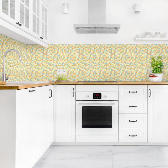 Rivestimenti per cucina con disegni Piastrelle mosaico estate