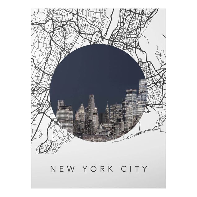 Quadro moderno Collage di mappe di New York