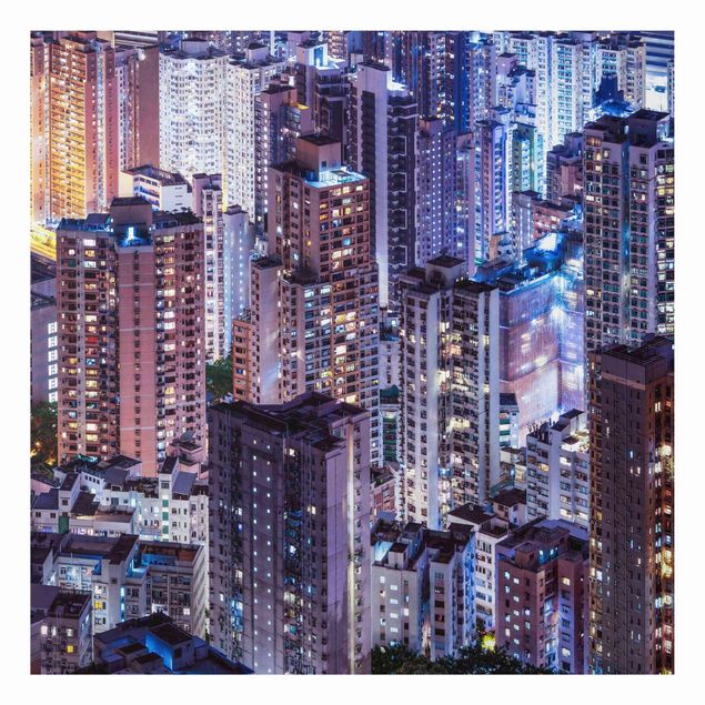 Quadri moderni per arredamento Il mare di luci di Hong Kong