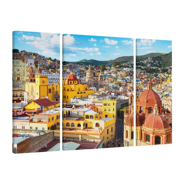 Stampa su tela città Case colorate Guanajuato