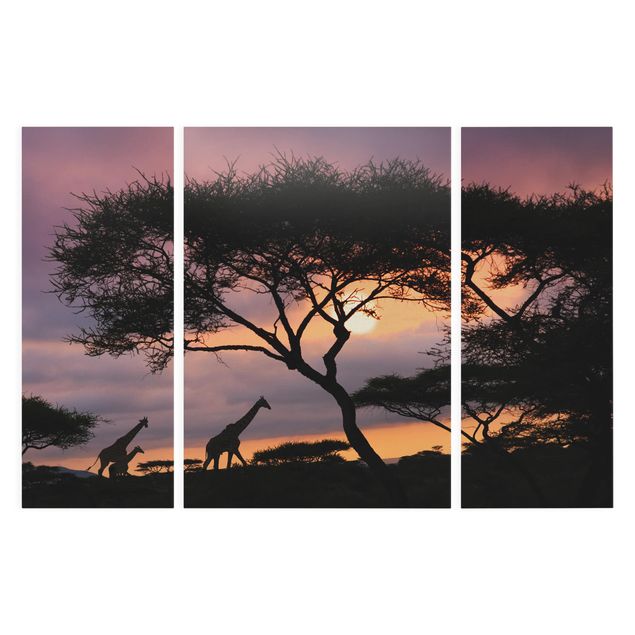 Quadro alberi Safari africano