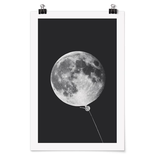 Poster di quadri famosi Palloncino con luna