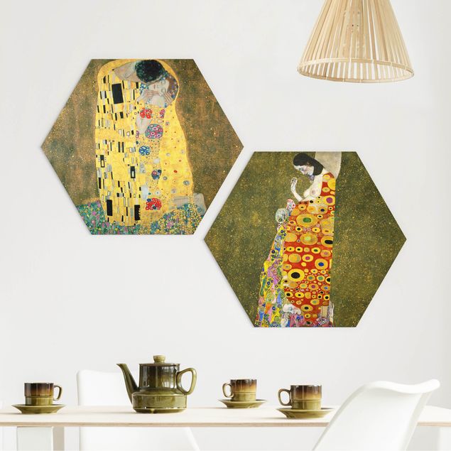 Riproduzioni quadri famosi Gustav Klimt - Bacio e speranza