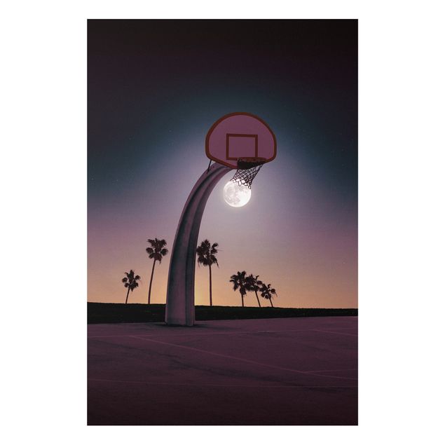Riproduzioni quadri famosi Pallone da basket con luna