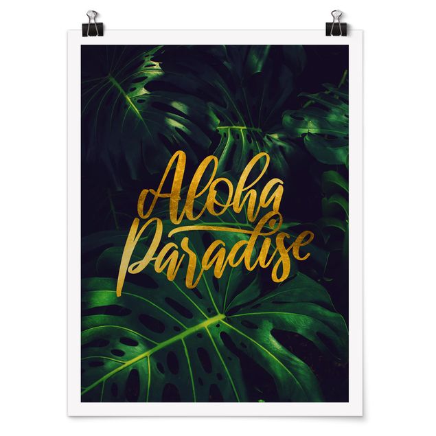 Quadri con frasi celebri Giungla - Paradiso Aloha