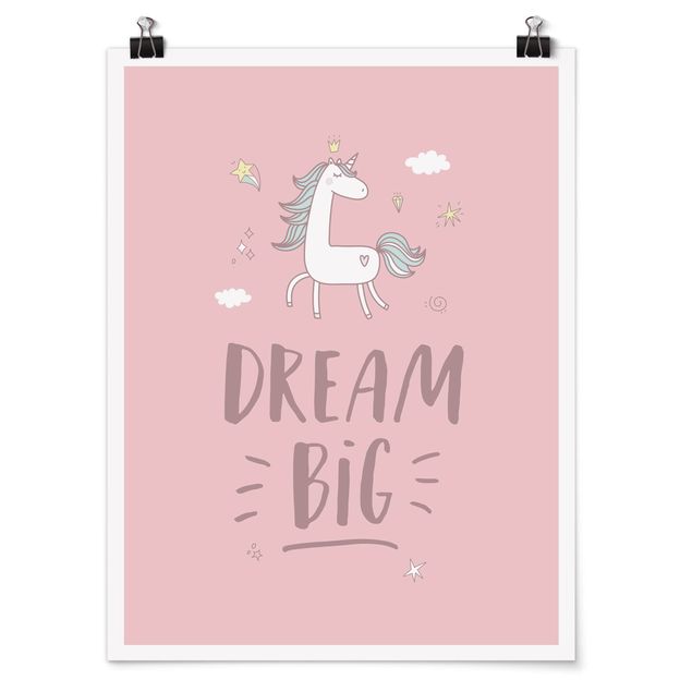 Quadri Dream big Unicorno
