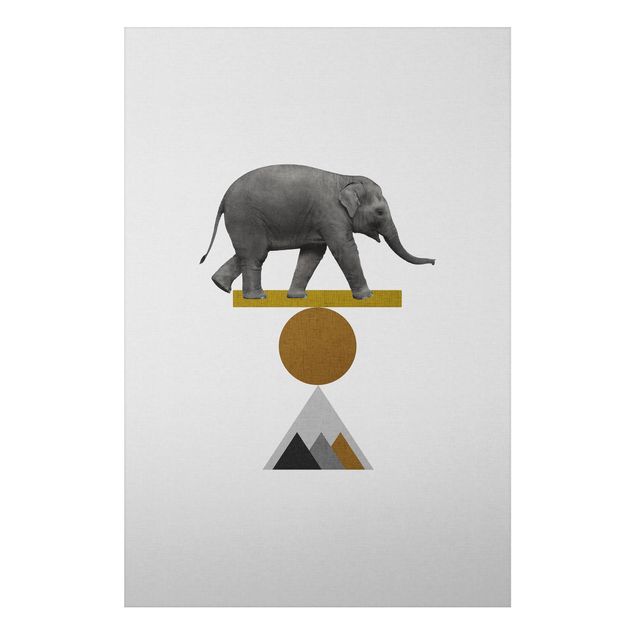 Quadro moderno Arte dell'equilibrio - Elefante
