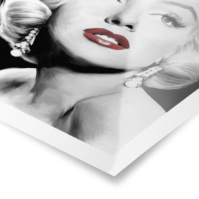 Stampe poster Marilyn con gli orecchini