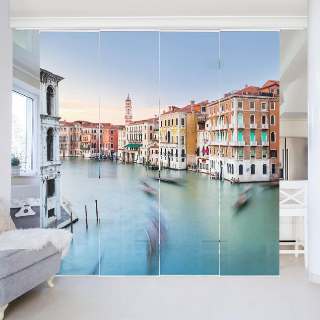 Tende a pannello scorrevoli con architettura e skylines Vista sul Canal Grande dal Ponte di Rialto Venezia