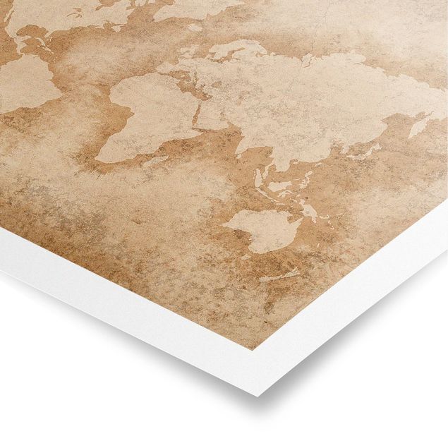 Poster Mappa del mondo antico